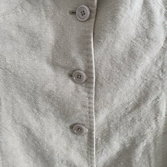 MEXX LINEN-Cotton Long Trench Coat Neutral Beige Size 6 - Picture 4 of 13